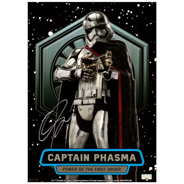 Gwendoline Christie Autographed Topps Star Wars Power of the First Order Captain Phasma 10x14 Trading Card 