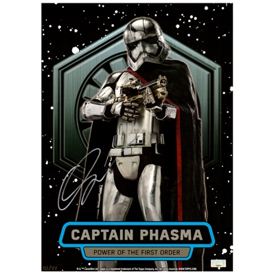 Gwendoline Christie Autographed Topps Star Wars Power of the First Order Captain Phasma 10x14 Trading Card 