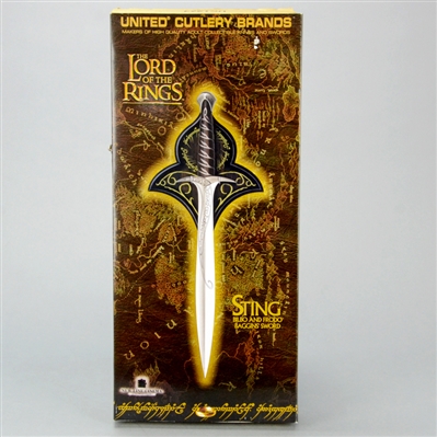  Elijah Wood, Andy Serkis, John Rhys-Davies, Sean Astin Lord of the Rings Cast Autographed Frodo Baggins Sting Sword