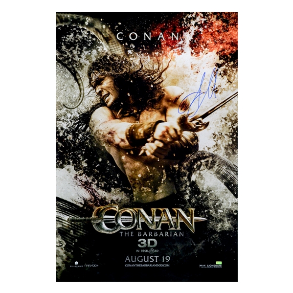 Jason Momoa Autographed 2011 Conan the Barbarian Original Double-Sided 27x40 Movie Poster
