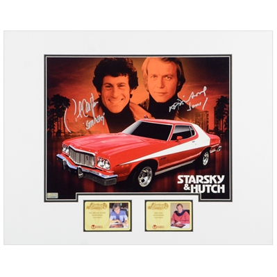 David Soul and Paul Michael Glaser Autographed Starsky and Hutch Tribute 11x14 Matted Photo