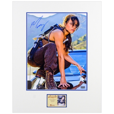 Michelle Rodriguez Autographed Fast and Furious Action 11×14 Matted Photo 