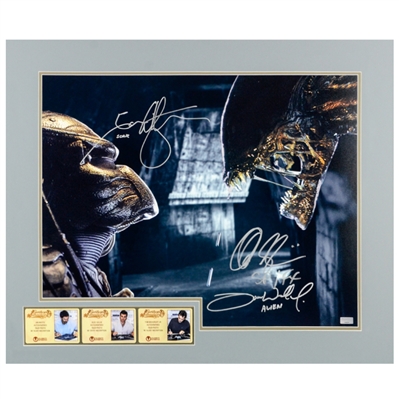Alec Gillis, Tom Woodruff Jr. and Ian Whyte Autographed Face to Face 16x20 Matted Photo