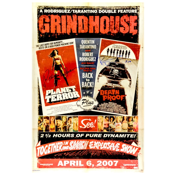 Rosario Dawson, Rose McGowan Autographed 2007 Grindhouse 24x36 Single-Sided Poster