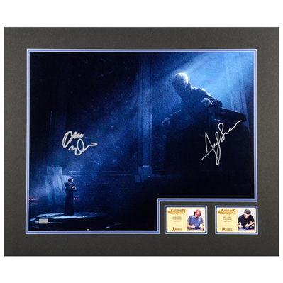 Adam Driver, Andy Serkis Autographed 2015 Star Wars: The Force Awakens Kylo Ren and Snoke 16x20 Matted Scene Photo