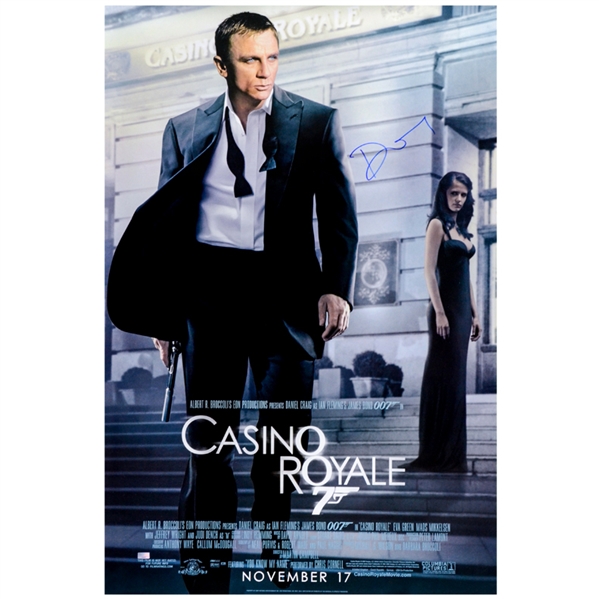 Daniel Craig Autographed 2006 James Bond Casino Royale Original 27x40 Single-Sided Movie Poster