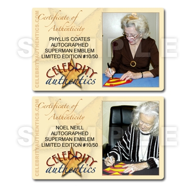 Kate Bosworth, Margot Kidder, Noel Neill, Phyllis Coates Autographed Lois Lane Superman Emblem
