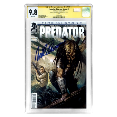 Arnold Schwarzenegger Autographed 2014 Predator Fire & Stone #2 CGC SS Signature Series 9.8 Comic
