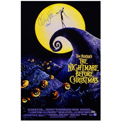 Chris Sarandon Autographed 1993 The Nightmare Before Christmas 16x24 Poster