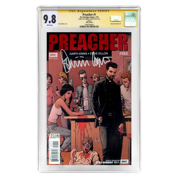 Dominic Cooper Autographed 2016 Preacher #1 CGC SS 9.8