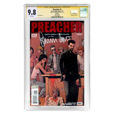 Dominic Cooper Autographed 2016 Preacher #1 CGC SS 9.8