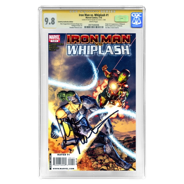 Mickey Rourke Autographed 2010 Iron Man vs Whiplash #1 CGC SS 9.8 Mint