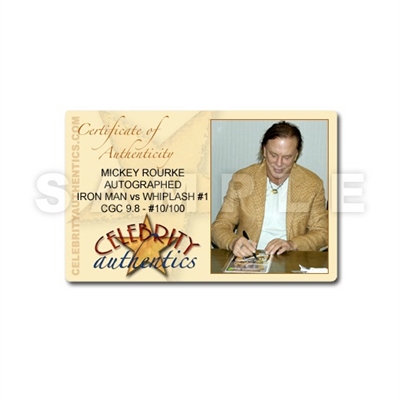 Mickey Rourke Autographed 2010 Iron Man vs Whiplash #1 CGC SS 9.8 Mint