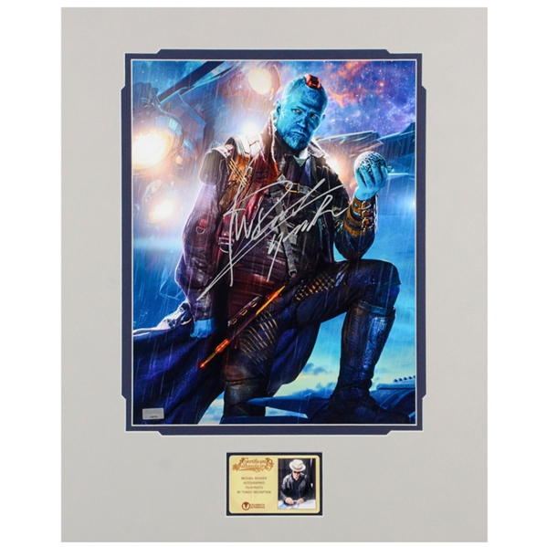 Michael Rooker Autographed Guardians of the Galaxy Yondu 11x14 Matted Photo W/ Yondu Inscription