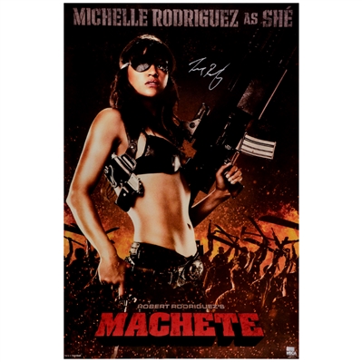 Michelle Rodriguez Autographed 2010 Machete She Single-Sided 24x36 Movie Poster