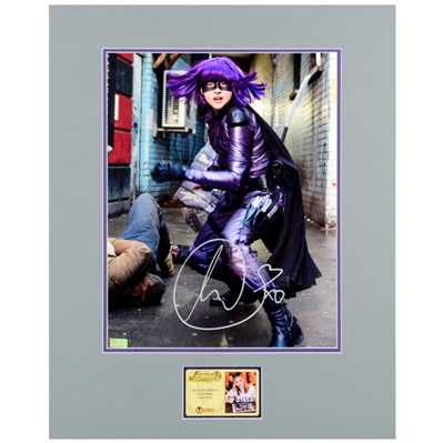 Chloë Grace Moretz Autographed 11×14 Kick-Ass 2 Hit-Girl Alley Fight Matted Photo