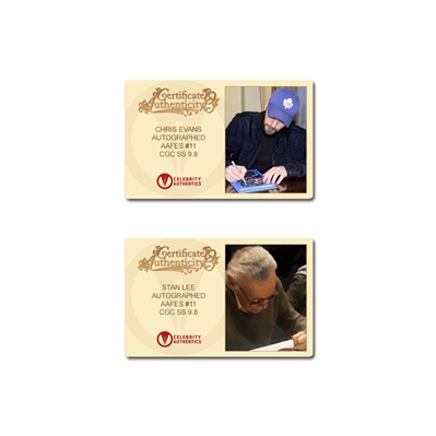 Chris Evans, Stan Lee, Joe Simon Autographed 2011 Captain America The First Avenger AAFES #11 CGC SS 9.8 * RARE MILITARY VARIANT AND 1of 1! 