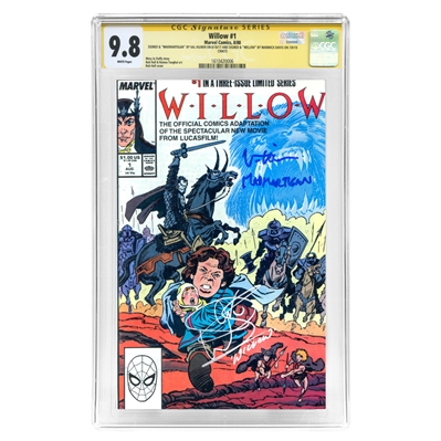 Warwick Davis, Val Kilmer Autographed 1988 Willow #1 CGC SS 9.8 * VERY RARE 1 of 1!