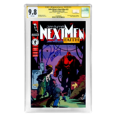 David Harbour Autographed 1993 John Byrnes Next Men #21 CGC SS 9.8 w/Hellboy Insc * OUR ONLY ONE!