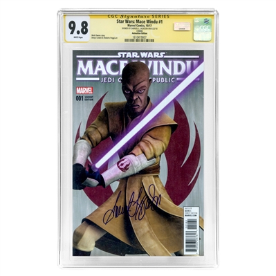 Samuel L. Jackson Autographed 2017 Mace Windu #1 Animation Edition CGC SS 9.8