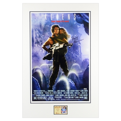 Sigourney Weaver Autographed Aliens 16x24 Matted Poster