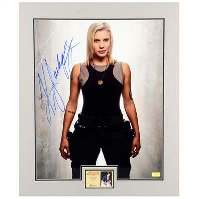 Katee Sackhoff Autographed Battlestar Galactica Starbuck Stance 16x20 Matted Photo