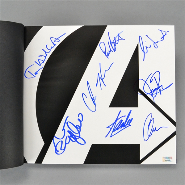 Stan Lee, Chris Evans, Mark Ruffalo, Chris Hemsworth, Avengers Autographed Avengers: The Art of Marvels The Avengers Book