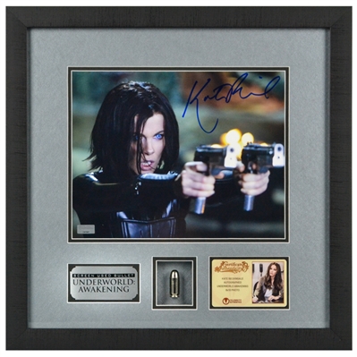 Kate Beckinsale Autographed Underworld: Awakening 8x10 Framed Photo with Screen Used Bullet and Beckinsale Signed Letter of Authenticity
