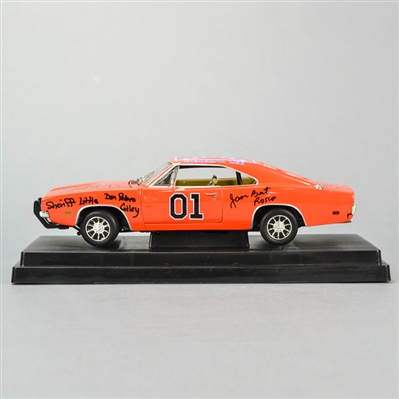Schneider, Bach, Wopat, Best, Barris, Colley, Cast Autographed The Dukes of Hazzard 1:18 Scale Die-Cast General Lee