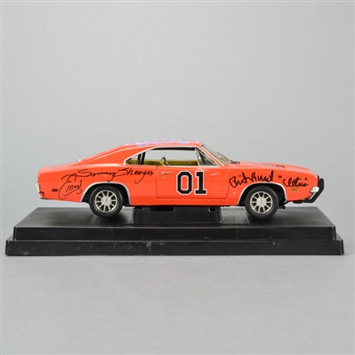 Schneider, Bach, Wopat, Best, Barris, Colley, Cast Autographed The Dukes of Hazzard 1:18 Scale Die-Cast General Lee
