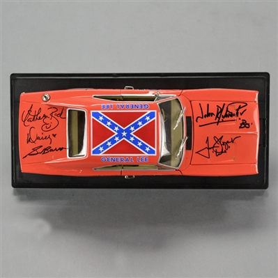 Schneider, Bach, Wopat, Best, Barris, Colley, Cast Autographed The Dukes of Hazzard 1:18 Scale Die-Cast General Lee