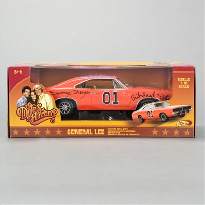 Schneider, Bach, Wopat, Best, Barris, Colley, Cast Autographed The Dukes of Hazzard 1:18 Scale Die-Cast General Lee