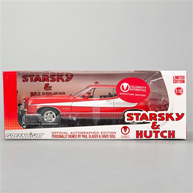 David Soul and Paul Michael Glaser Autographed Starsky & Hutch Torino 1:18 Scale Die-Cast Car