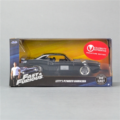 Michelle Rodriguez Autographed Fast & Furious Letty's Plymouth Barracuda 1:24 Scale Die-Cast Car