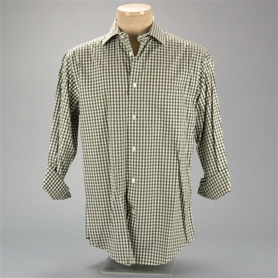 2014 They Came Together Paul Rudd Screen Worn Plaid Button Up Long Sleeve Shirt with Rudd Signed Letter of Authenticity