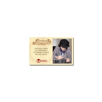 Finn Wolfhard, David Harbour, Noah Schnapp, Gaten Matarazzo, Caleb McLaughlin Autographed Stranger Things Realistic Walkie Talkie