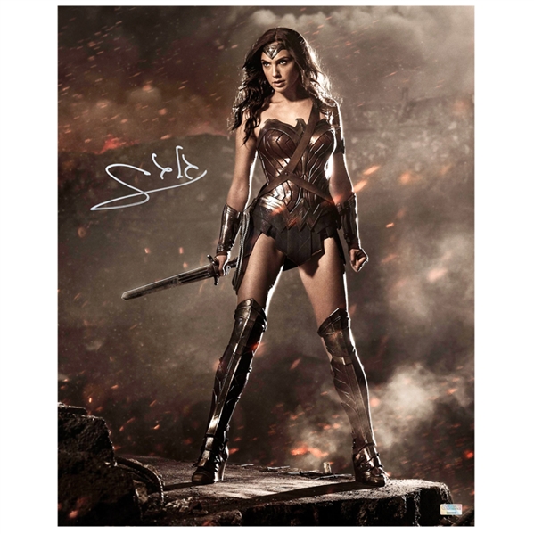 Gal Gadot Autographed Wonder Woman 16×20 Amazon Warrior Photo