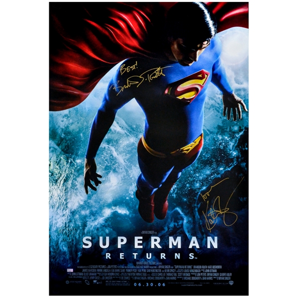 Brandon Routh, Kate Bosworth Autographed Superman Returns Original 27x40 Double-Sided Poster