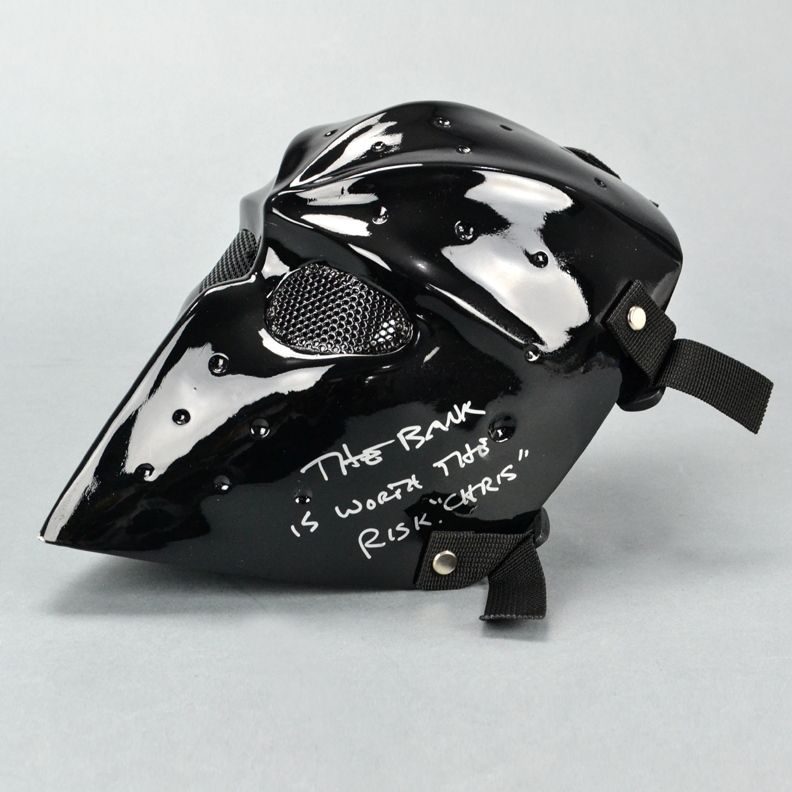 Lot Detail - Val Kilmer Autographed 1995 Heat Hockey Mask with The Bank ...
