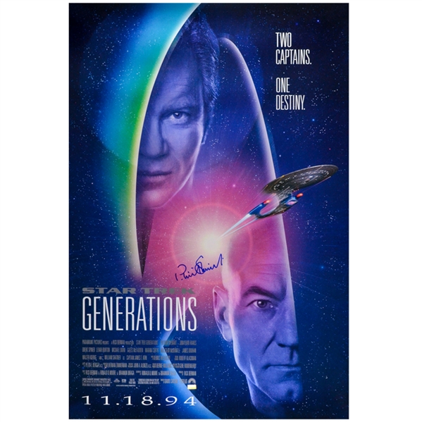 Patrick Stewart Autographed Star Trek Generations 27x40 Poster
