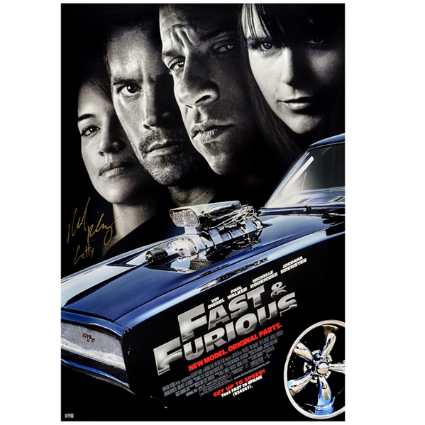 Michelle Rodriguez Autographed Fast and Furious 27x40 Original Double-Sided Poster W/ Letty Inscription 