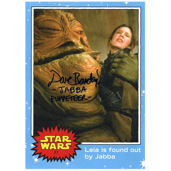 David Barclay Autographed Star Wars Topps 5x7 Trading Card w/Jabba Puppeteer Inscription