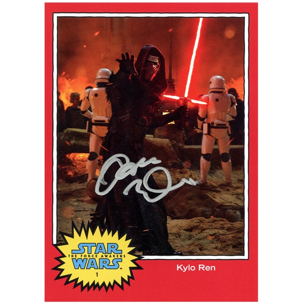 Adam Driver Autographed Star Wars The Force Awakens Kylo Ren 5x7 Trading Card 