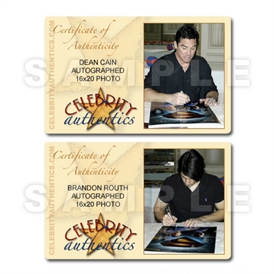 Brandon Routh and Dean Cain Autographed Superman The Men of Steel 16x20 Photo