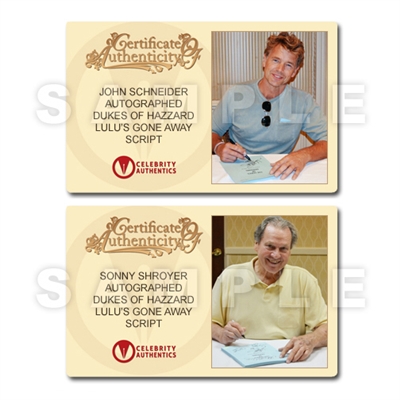 The Dukes of Hazzard Cast Autographed ‘Lulu’s Gone Away’ Script