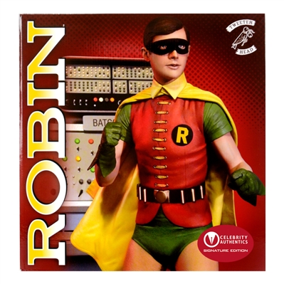 Burt Ward Autographed Batman 1966 Robin 1:6 Scale Maquette with Robin Inscription