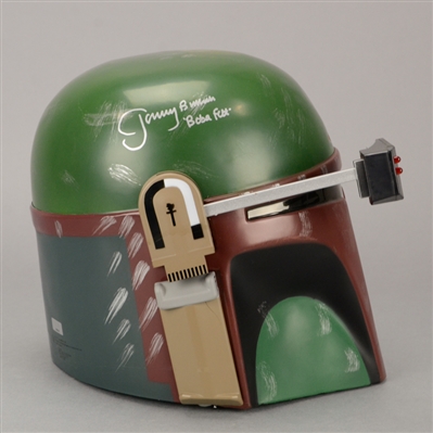 Jeremy Bulloch Autographed Star Wars 1:1 Scale Boba Fett Helmet with 'Boba Fett' Inscription