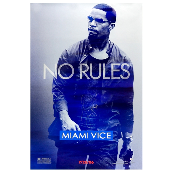  Jamie Foxx Autographed 2006 Miami Vice No Rules 27x40 Poster
