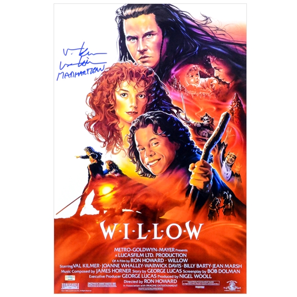 Val Kilmer Autographed 1988 Willow 16x24 Poster