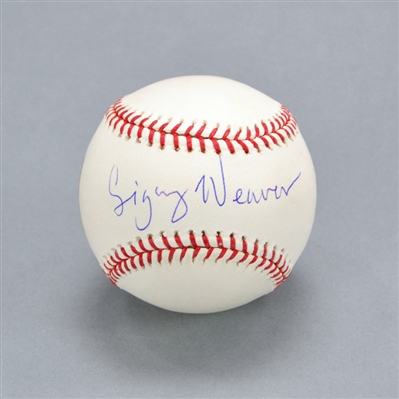 Sigourney Weaver Autographed Rawlings Official MLB Baseball